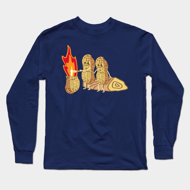 Funny peanuts by the campfire Long Sleeve T-Shirt by spontania